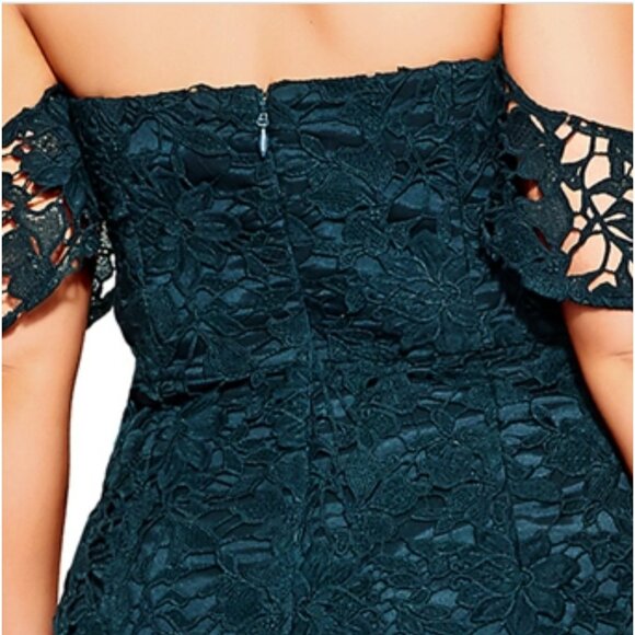 City Chic Deep Teal Dress. New With Tags - Picture 4 of 9